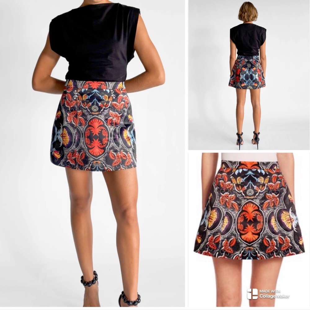Alice + Olivia multicolored mini a-line skirt